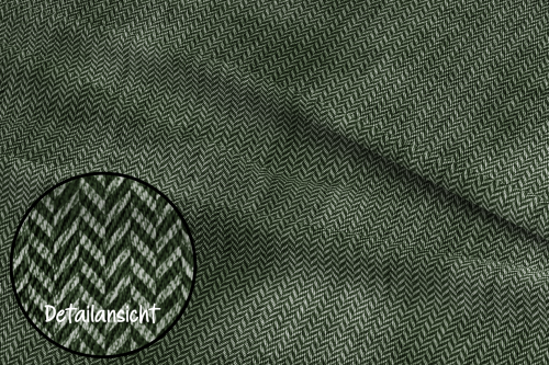 Ep - Fischgrät Denim/Jeansoptik - " Grün " - Bio French Terry